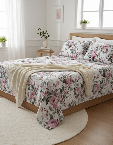 Blossom| King sized bedsheet