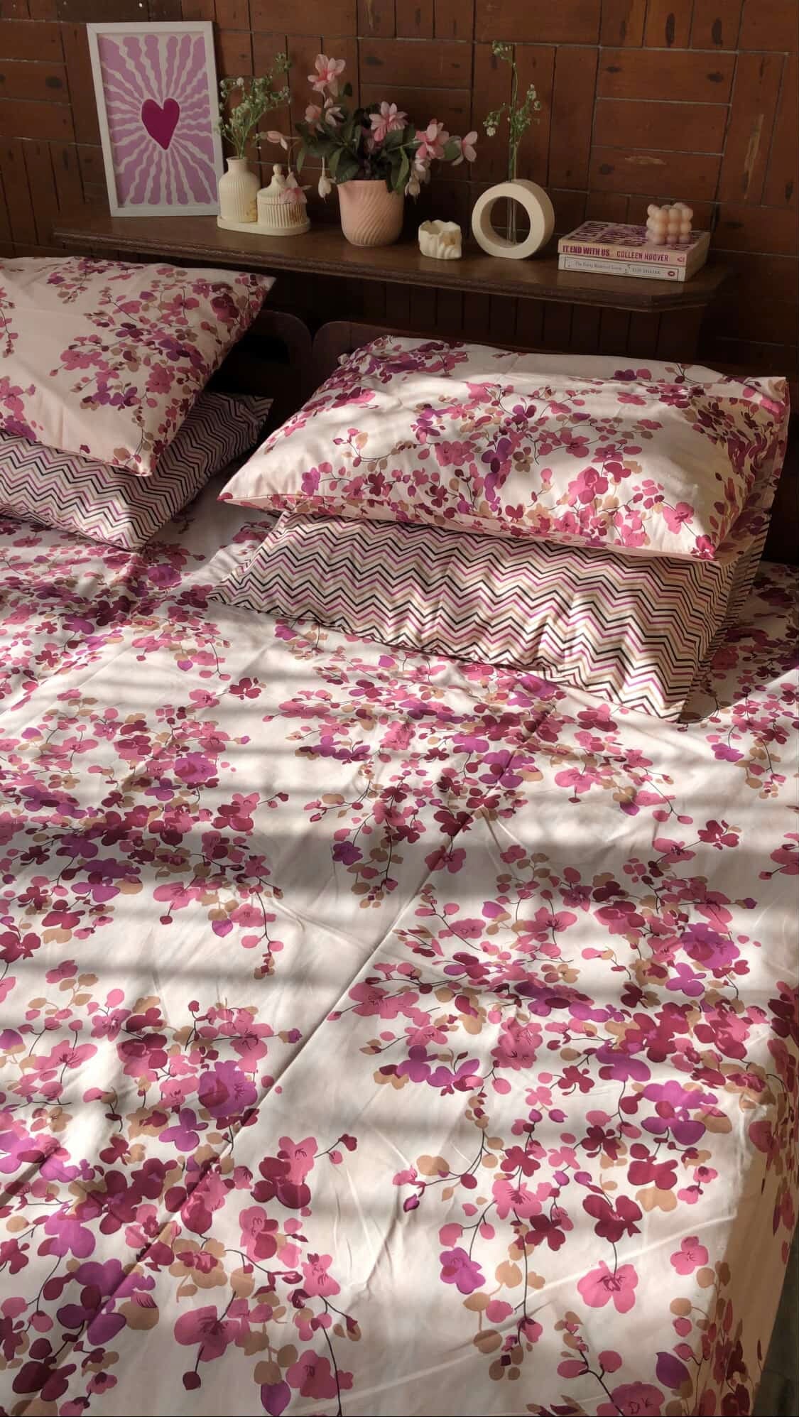 Blush Dream | 5 Piece King Sized Bedsheet