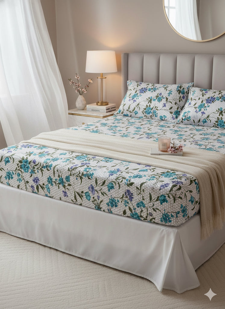 Cotton - Satin Fitted Bedsheet